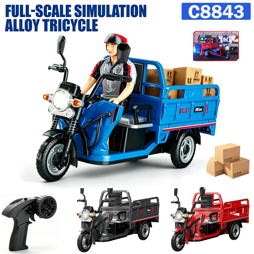 Rc Hobby Grade Truck - JJRC C8843 Baru, Tricycle Simulasi Skala