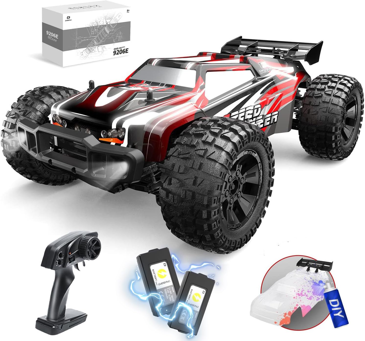 Mobil RC Skala 1:10 dengan Cas - Rc Hobby Grade Monster Truck ulasan dan harga